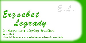 erzsebet legrady business card